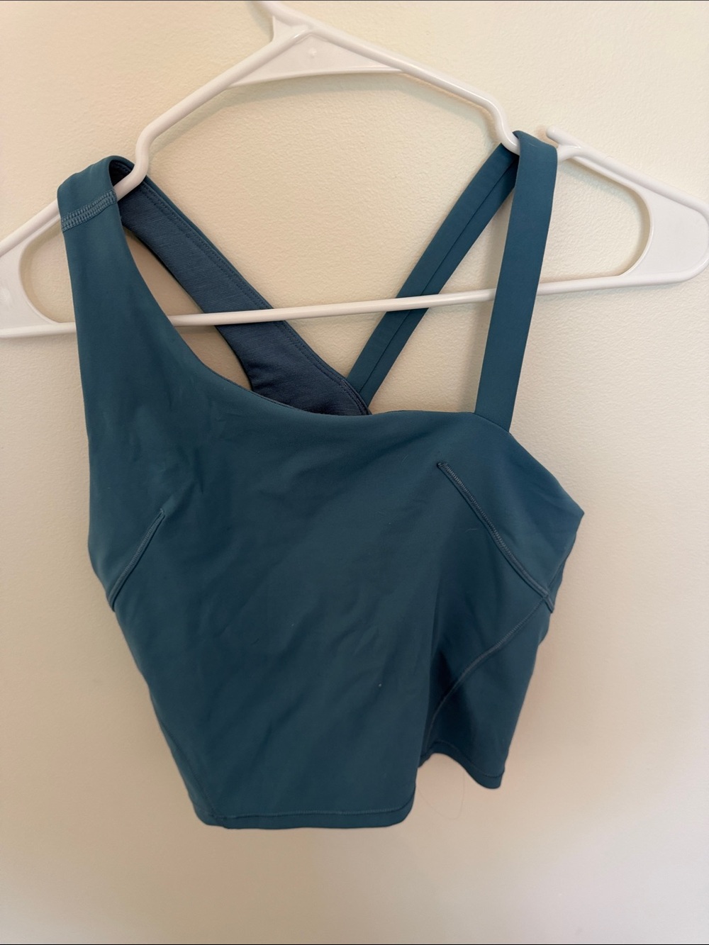 lululemon athletica deep teal crisscross-back sports bra